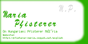 maria pfisterer business card